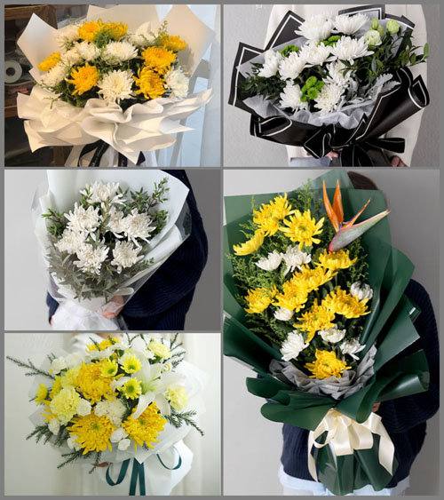 江苏泰州泰兴市广陵镇顾周村白事花束代送